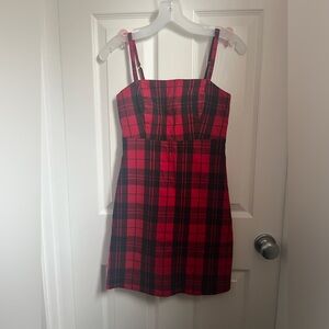 Hollister Black&Red Plaid Dress